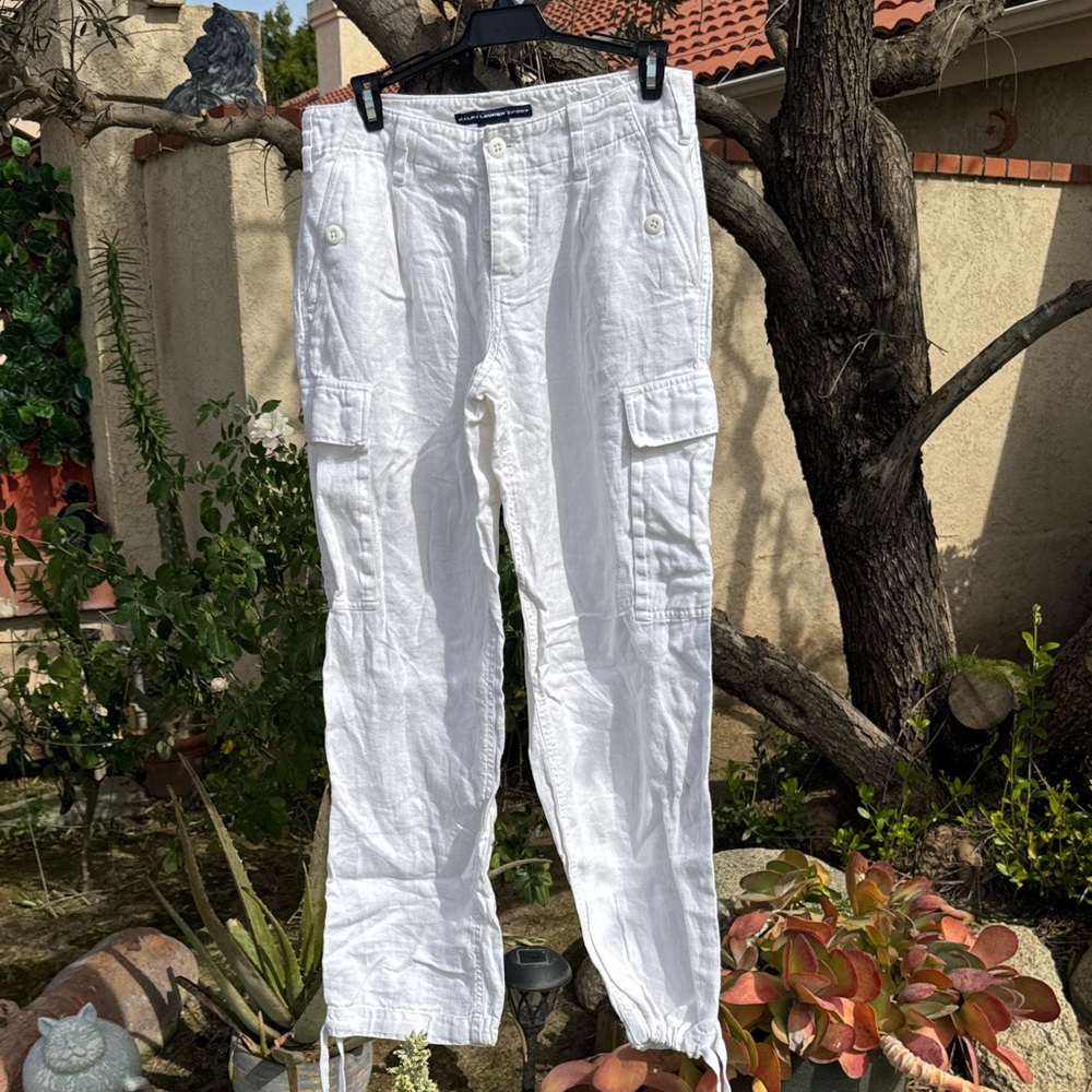 Ralph Lauren White Cargo Pants